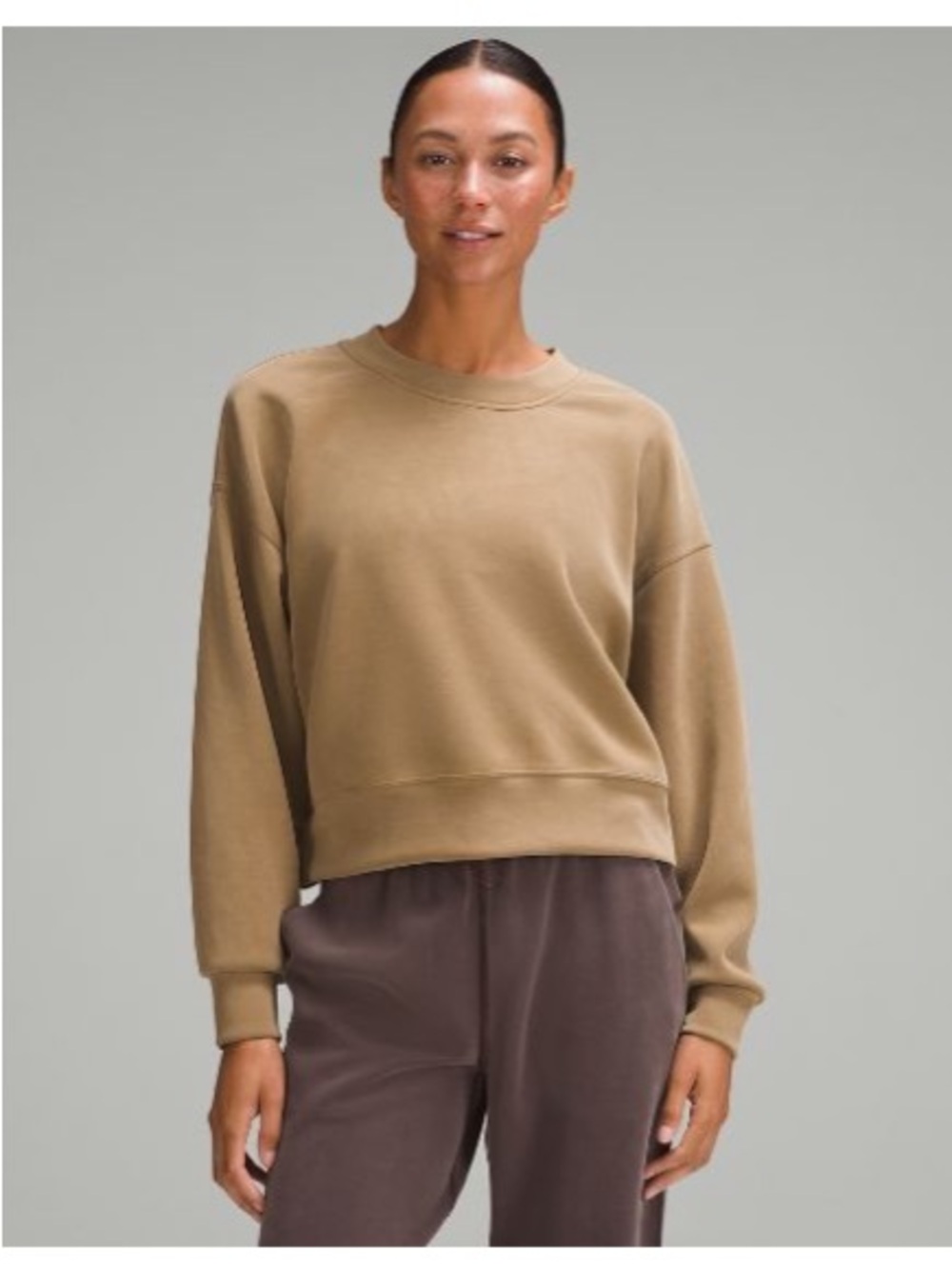 🍋 Lululemon Softstreame Perfectly Oversized Cropped Crew - Allspice